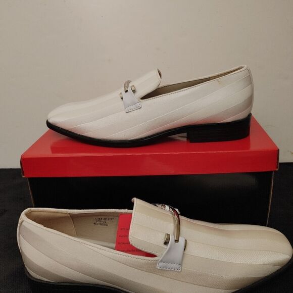 MEN\'S EXPRESSIONS STRIPED TUXEDO SLIP ON FORMAL WEAR SHOE. main image 6